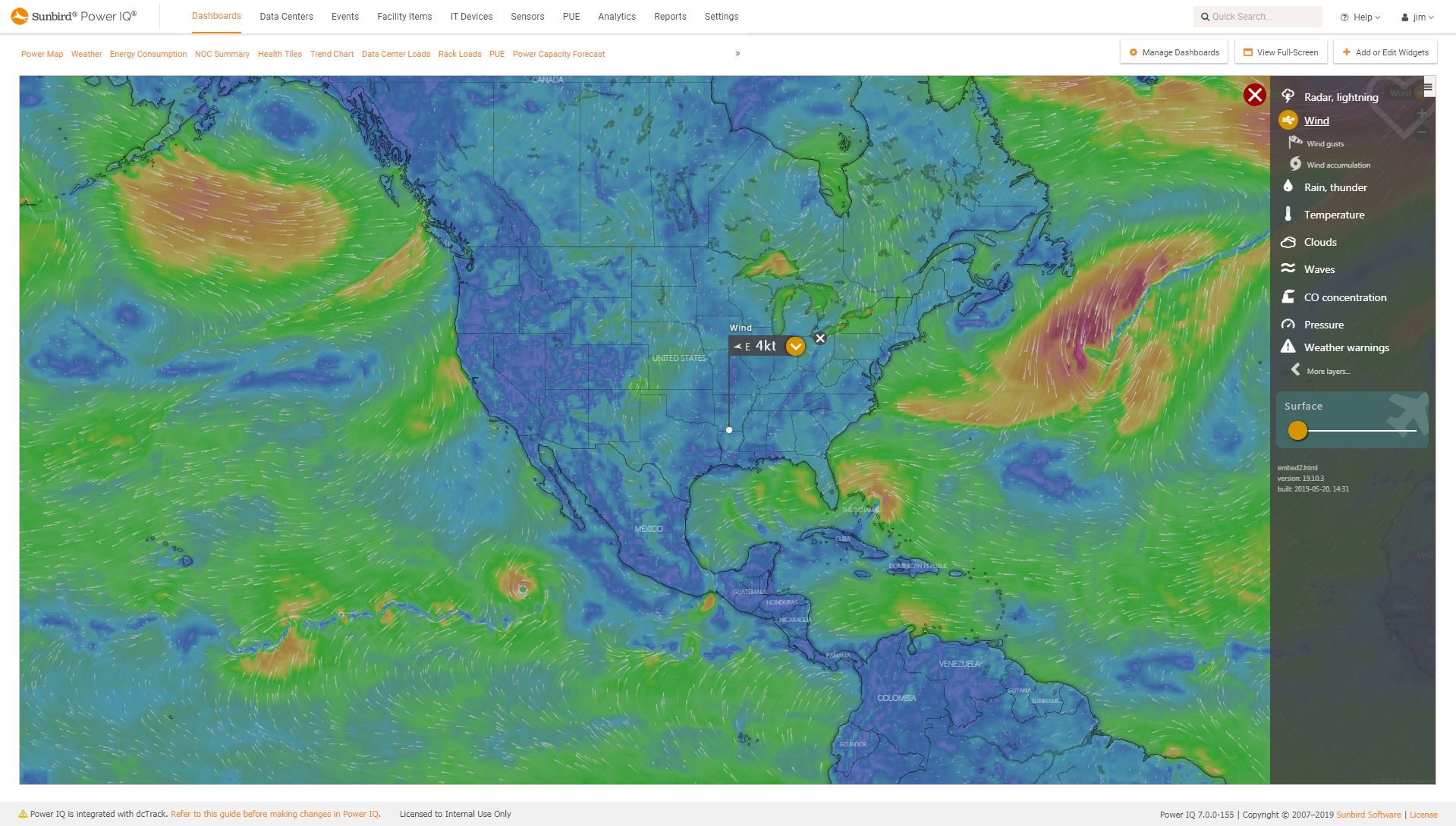 Live Weather Maps Sunbird DCIM